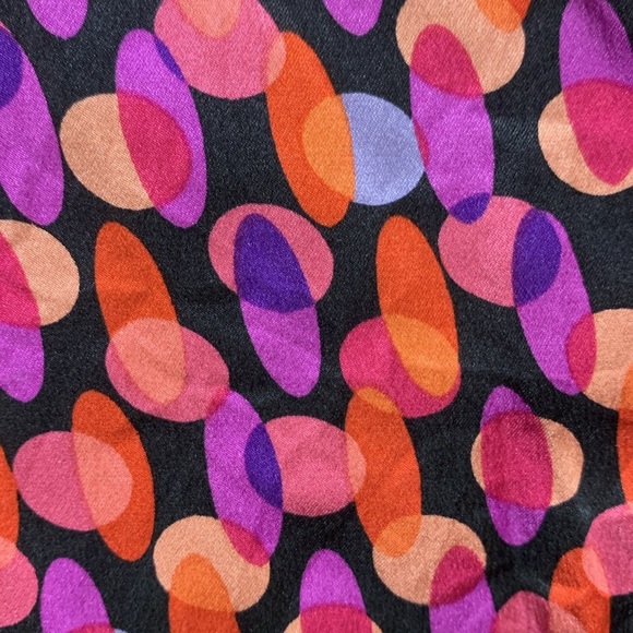 I.E Woman 100% Silk L/S Flare Cuffs Pink B Orange Purple 24W Button Down 24W - Picture 8 of 10